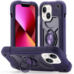 Custodia per telefono ibrida in silicone PC con doppio anello di supporto girevole a 360 gradi., For iPhone 13 Pro, For iPhone 13