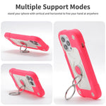 Custodia per telefono ibrida in silicone PC con doppio anello di supporto girevole a 360 gradi., For iPhone 12 Pro, For iPhone 12 mini