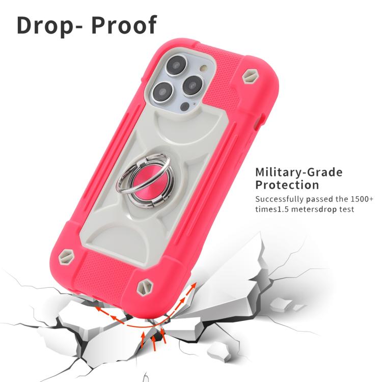 Custodia per telefono ibrida in silicone PC con doppio anello di supporto girevole a 360 gradi., For iPhone 12 Pro, For iPhone 12 mini