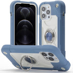 Custodia per telefono ibrida in silicone PC con doppio anello di supporto girevole a 360 gradi., For iPhone 12 Pro, For iPhone 12 mini
