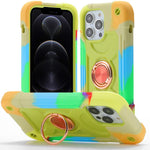Custodia per telefono ibrida in silicone PC con doppio anello di supporto girevole a 360 gradi., For iPhone 12 Pro, For iPhone 12 mini