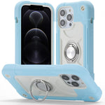 Custodia per telefono ibrida in silicone PC con doppio anello di supporto girevole a 360 gradi., For iPhone 12 Pro, For iPhone 12 mini