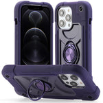 Custodia per telefono ibrida in silicone PC con doppio anello di supporto girevole a 360 gradi., For iPhone 12 Pro, For iPhone 12 mini