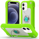 Custodia per telefono ibrida in silicone PC con doppio anello di supporto girevole a 360 gradi., For iPhone 12 Pro, For iPhone 12 mini