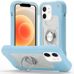 Custodia per telefono ibrida in silicone PC con doppio anello di supporto girevole a 360 gradi., For iPhone 12, For iPhone 12 Pro Max