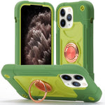 Custodia per telefono ibrida in silicone PC con doppio anello di supporto girevole a 360 gradi., For iPhone 11 Pro Max, For iPhone 11
