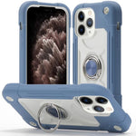 Custodia per telefono ibrida in silicone PC con doppio anello di supporto girevole a 360 gradi., For iPhone 11 Pro Max, For iPhone 11