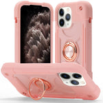 Custodia per telefono ibrida in silicone PC con doppio anello di supporto girevole a 360 gradi., For iPhone 11 Pro Max, For iPhone 11