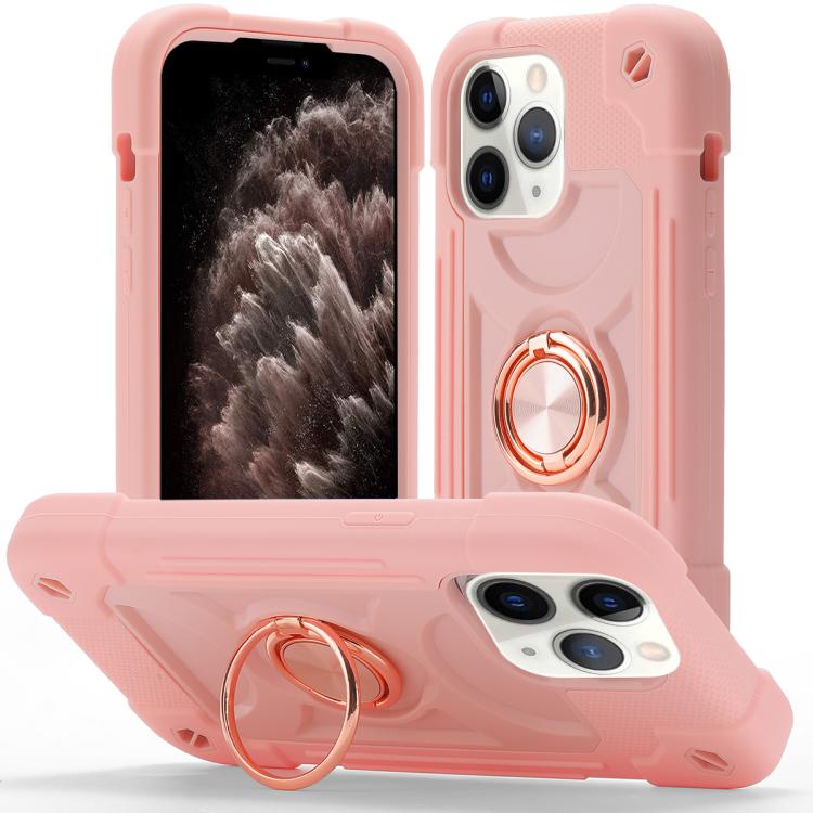 Custodia per telefono ibrida in silicone PC con doppio anello di supporto girevole a 360 gradi., For iPhone 11 Pro Max, For iPhone 11