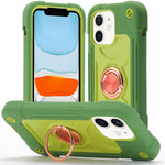 Custodia per telefono ibrida in silicone PC con doppio anello di supporto girevole a 360 gradi., For iPhone 11 Pro Max, For iPhone 11