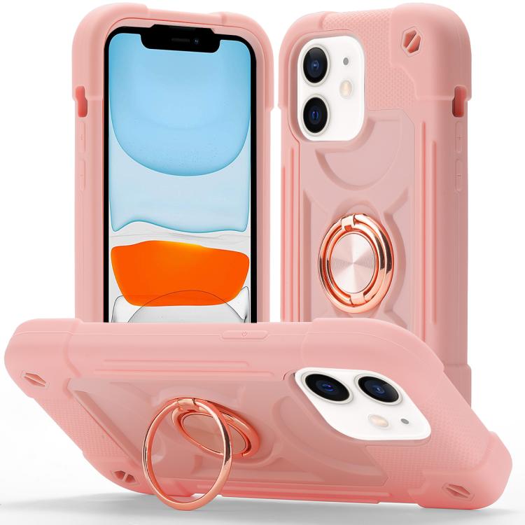 Custodia per telefono ibrida in silicone PC con doppio anello di supporto girevole a 360 gradi., For iPhone 11 Pro Max, For iPhone 11