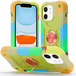 Custodia per telefono ibrida in silicone PC con doppio anello di supporto girevole a 360 gradi., For iPhone 11 Pro Max, For iPhone 11