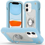 Custodia per telefono ibrida in silicone PC con doppio anello di supporto girevole a 360 gradi., For iPhone 11 Pro Max, For iPhone 11