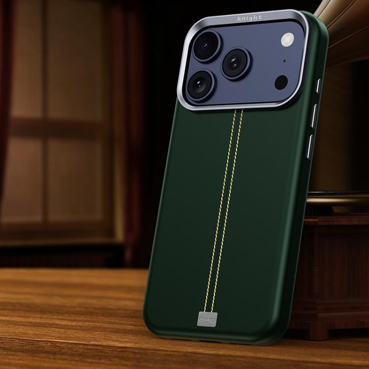 Custodia per telefono magnetica con cornice in metallo testurizzata in similpelle vegana stile retrò della serie Jazz., For iPhone 17 Pro Max, For iPhone 17 Pro, For iPhone 17, For iPhone Air