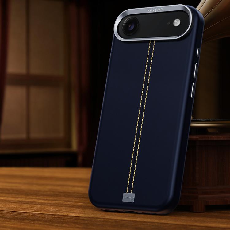 Custodia per telefono magnetica con cornice in metallo testurizzata in similpelle vegana stile retrò della serie Jazz., For iPhone 17 Pro Max, For iPhone 17 Pro, For iPhone 17, For iPhone Air