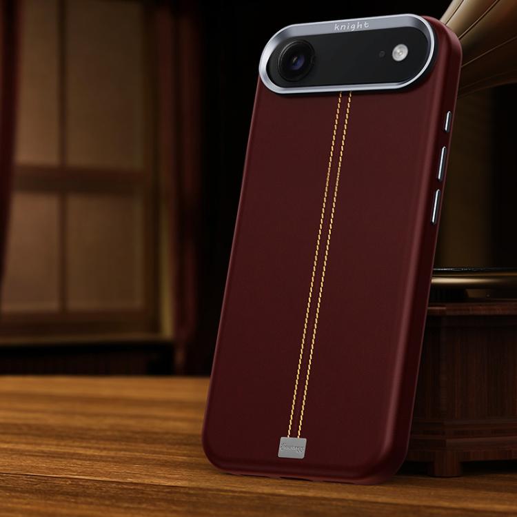 Custodia per telefono magnetica con cornice in metallo testurizzata in similpelle vegana stile retrò della serie Jazz., For iPhone 17 Pro Max, For iPhone 17 Pro, For iPhone 17, For iPhone Air