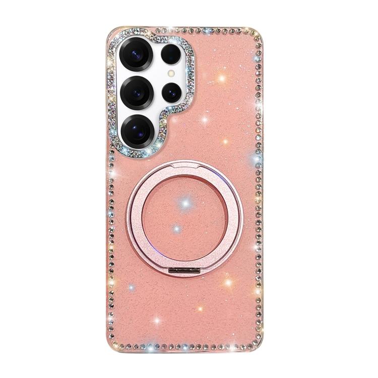 Custodia per telefono Diamond IMD con supporto magnetico in metallo e rotazione a 360°., For Samsung Galaxy S25 Ultra 5G, For Samsung Galaxy S24 FE 5G