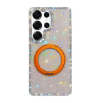 Custodia per telefono Diamond IMD con supporto magnetico in metallo e rotazione a 360°., For Samsung Galaxy S24 Ultra 5G, For Samsung Galaxy S24+ 5G