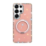 Custodia per telefono Diamond IMD con supporto magnetico in metallo e rotazione a 360°., For Samsung Galaxy S24 Ultra 5G, For Samsung Galaxy S24+ 5G