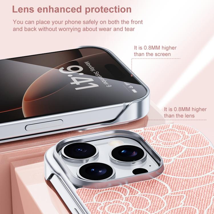 Custodia per telefono a mezza copertura con stampa a rilievo di fiori di camelia in tessuto di lino e chiusura magnetica., For iPhone 17 Pro Max, For iPhone 17 Pro, For iPhone 17, For iPhone 16 Pro Max
