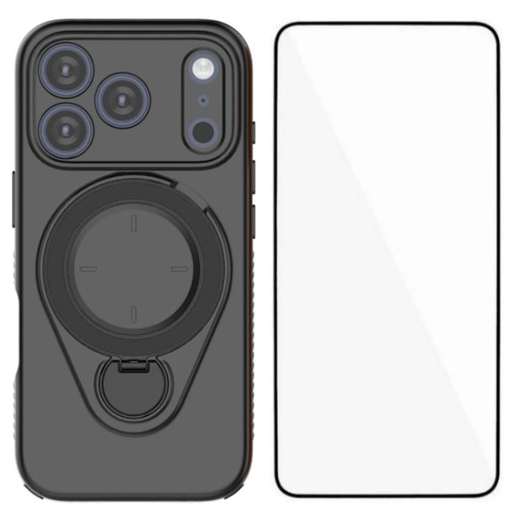 Custodia per telefono WANLONFENG con anello di supporto e protezione per lo schermo., For iPhone 17 Pro Max, For iPhone 17 Pro, For iPhone 17, For iPhone Air