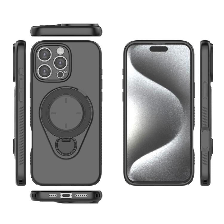 Custodia per telefono WANLONFENG con anello di supporto e protezione per lo schermo., For iPhone 16 Pro Max, For iPhone 16 Pro, For iPhone 16, For iPhone 15 Pro Max