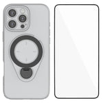 Custodia per telefono WANLONFENG con anello di supporto e protezione per lo schermo., For iPhone 16 Pro Max, For iPhone 16 Pro, For iPhone 16, For iPhone 15 Pro Max