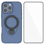 Custodia per telefono WANLONFENG con anello di supporto e protezione per lo schermo., For iPhone 16 Pro Max, For iPhone 16 Pro, For iPhone 16, For iPhone 15 Pro Max