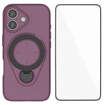 Custodia per telefono WANLONFENG con anello di supporto e protezione per lo schermo., For iPhone 16 Pro Max, For iPhone 16 Pro, For iPhone 16, For iPhone 15 Pro Max
