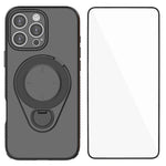 Custodia per telefono WANLONFENG con anello di supporto e protezione per lo schermo., For iPhone 15 Pro, For iPhone 14 Pro, For iPhone 14 Pro Max