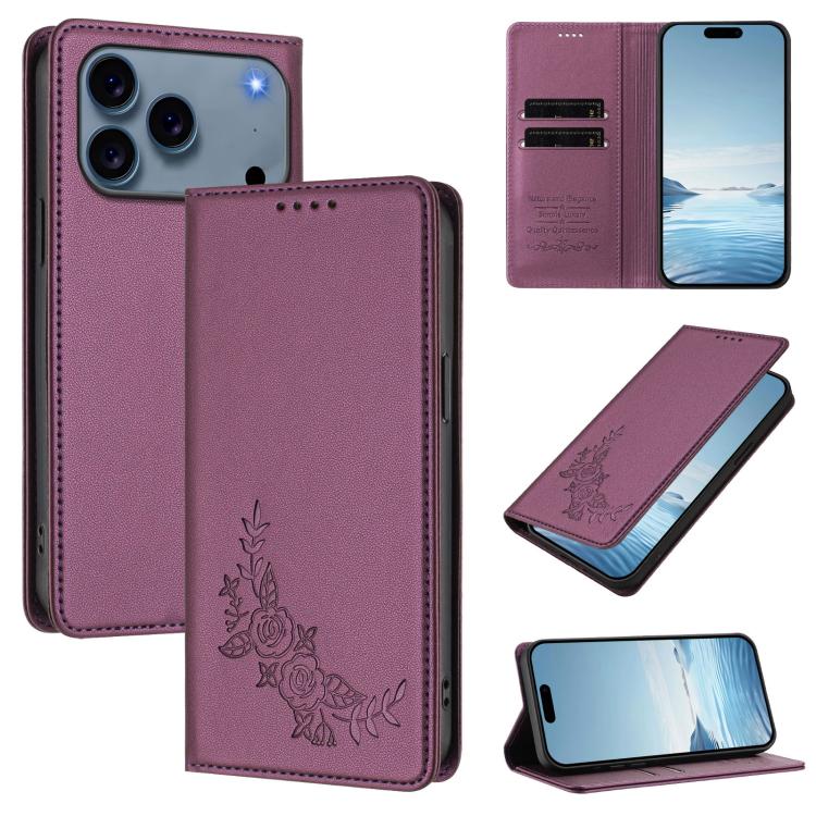 Custodia portafoglio magnetica RFID in ecopelle per iPhone 17 Pro