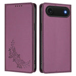 Custodia per telefono magnetica RFID in ecopelle con motivo peonia in rilievo., For iPhone Air, For iPhone 16 Pro Max