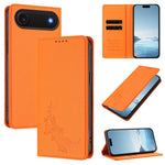 Custodia per telefono magnetica RFID in ecopelle con motivo peonia in rilievo., For iPhone Air, For iPhone 16 Pro Max