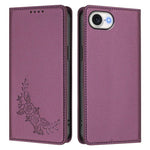 Custodia per telefono magnetica RFID in ecopelle con motivo peonia in rilievo., For iPhone 17e / 16e, For iPhone 17 Pro Max