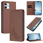 Custodia per telefono magnetica RFID in ecopelle con motivo peonia in rilievo., For iPhone 11, For iPhone 11 Pro