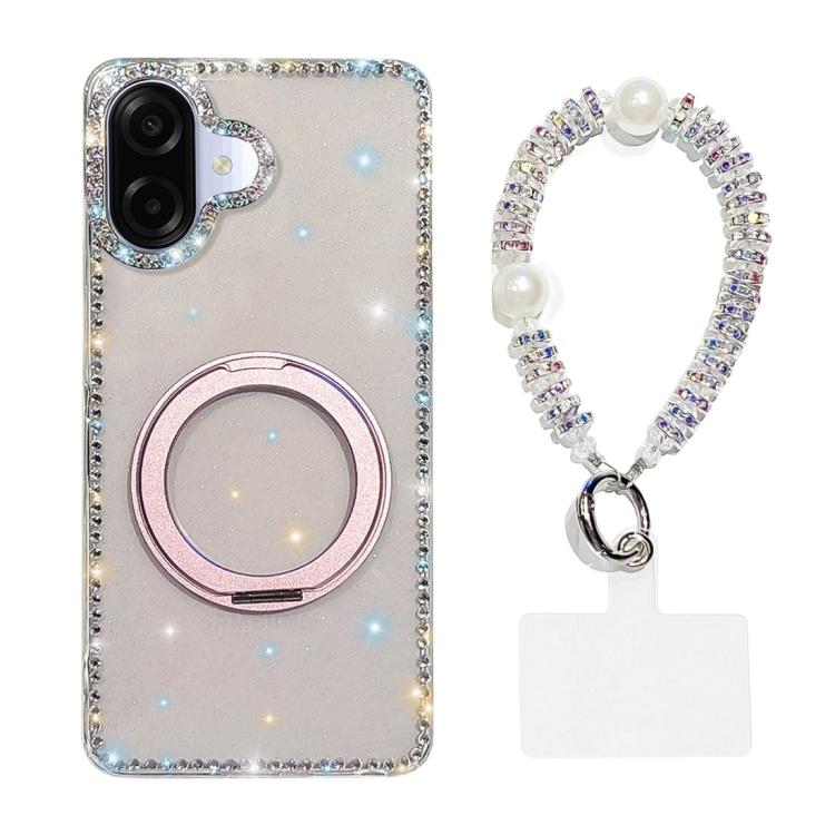 Custodia per telefono Diamond IMD con supporto magnetico in metallo e cinturino, rotazione a 360°., For Samsung Galaxy A07 4G / 5G, For Samsung Galaxy A17 5G
