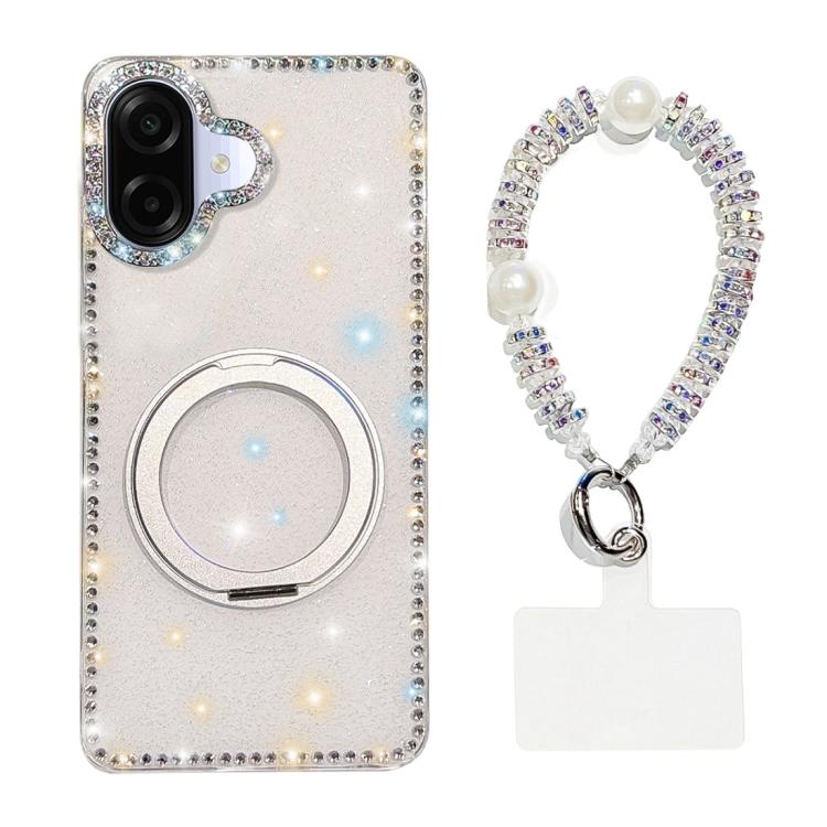 Custodia per telefono Diamond IMD con supporto magnetico in metallo e cinturino, rotazione a 360°., For Samsung Galaxy A07 4G / 5G, For Samsung Galaxy A17 5G