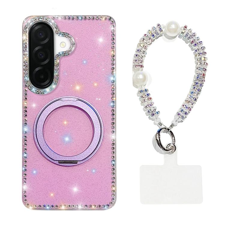 Custodia per telefono Diamond IMD con supporto magnetico in metallo e cinturino, rotazione a 360°., For Samsung Galaxy A56 5G, For Samsung Galaxy A26 5G