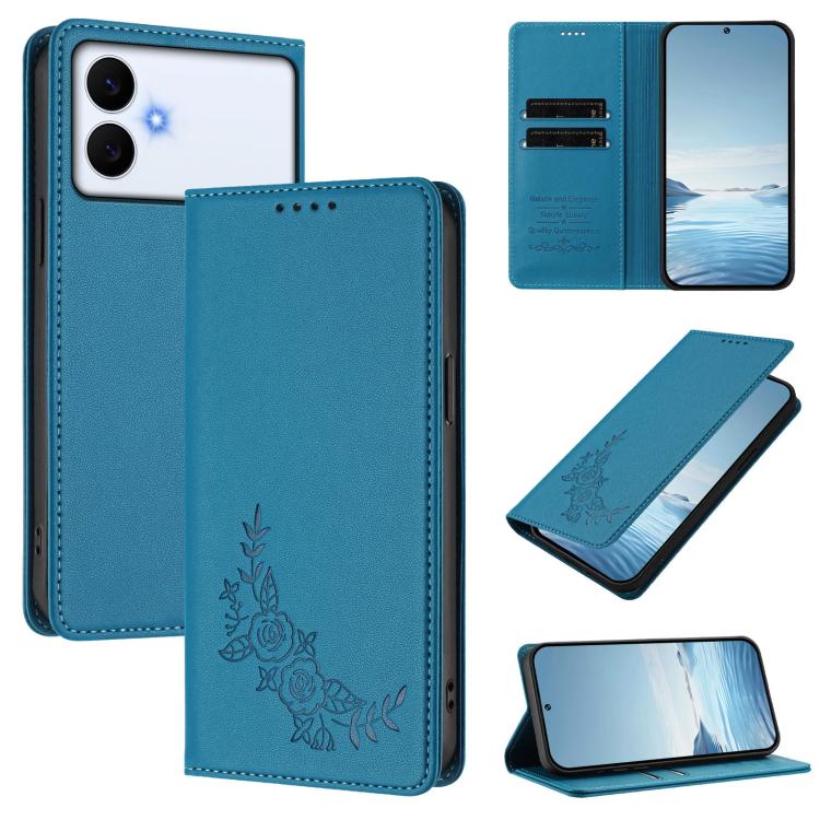 Custodia per telefono magnetica RFID in ecopelle con motivo peonia in rilievo., For Galaxy S26 Edge 5G, For Galaxy S26 Ultra 5G