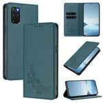 Custodia per telefono magnetica RFID in ecopelle con motivo peonia in rilievo., For Galaxy S20 Ultra 5G, For Galaxy S20+ 5G