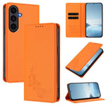 Custodia per telefono magnetica RFID in ecopelle con motivo peonia in rilievo., For Galaxy S26 FE 5G, For Galaxy S26+ 5G