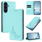 Custodia per telefono magnetica RFID in ecopelle con motivo peonia in rilievo., For Galaxy S26 FE 5G, For Galaxy S26+ 5G