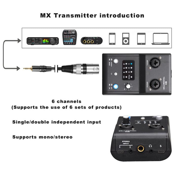 Sistema monitoraggio auricolare wireless MX-M1 2.4GHz