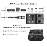 Sistema di monitoraggio auricolare wireless portatile MX-M1 per stadio 1 TX e 1 RX, MX-M1