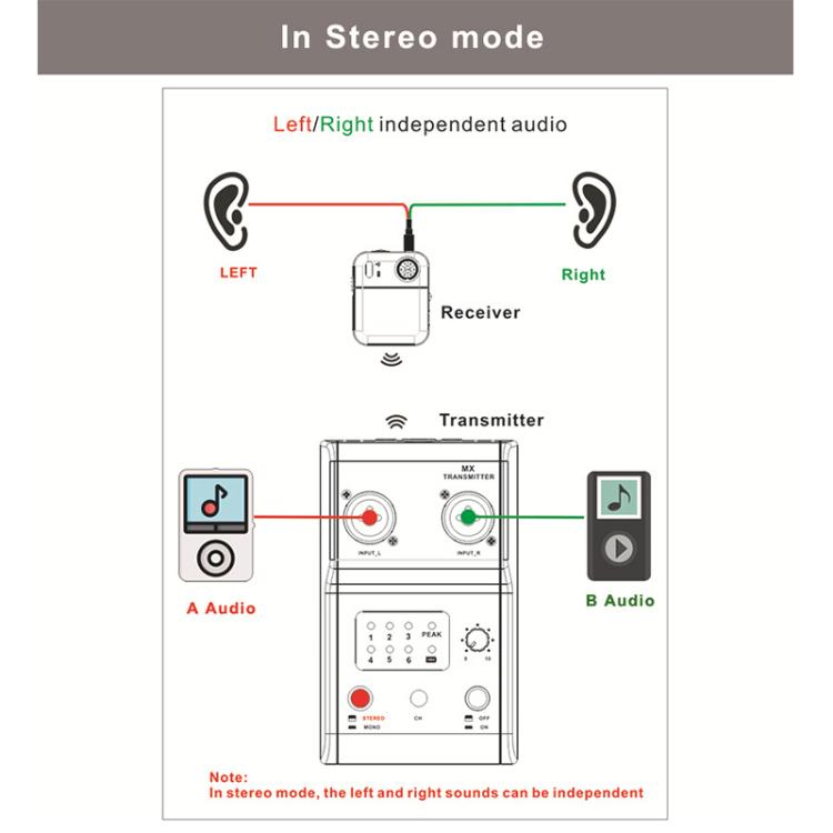 Sistema monitoraggio auricolare wireless MX-M3 2.4 GHz