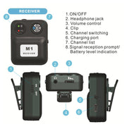 Sistema di monitoraggio auricolare wireless portatile MT-M1 per stadio 1 TX e 1 RX, MT-M1