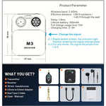 Sistema monitoraggio in-ear wireless MT-M3 portatile