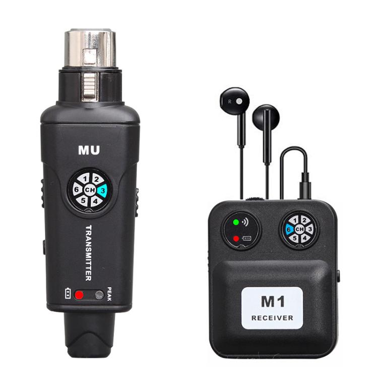 Sistema di monitoraggio auricolare wireless portatile MU-M1 per stadio 1 TX e 1 RX, MU-M1