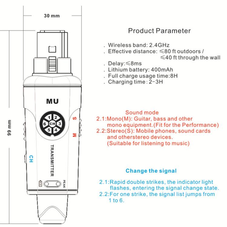 Sistema monitoraggio auricolare wireless MU-M2 per palco
