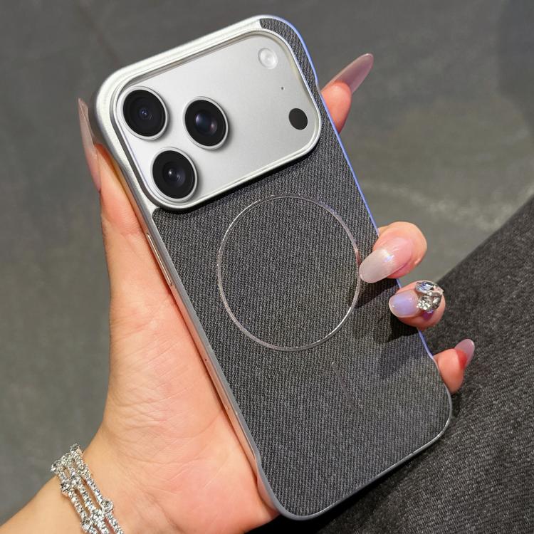 Custodia per telefono a mezza copertura in tessuto di lino stile retrò con chiusura magnetica., For iPhone 17 Pro Max, For iPhone 17 Pro, For iPhone 17, For iPhone 16 Pro Max